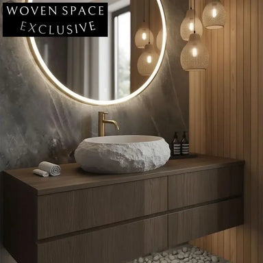 Elegant Artificial Stone Bathroom Countertop Vessel Sink Modern Design