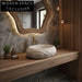 Elegant Artificial Stone Bathroom Countertop Vessel Sink Modern Design