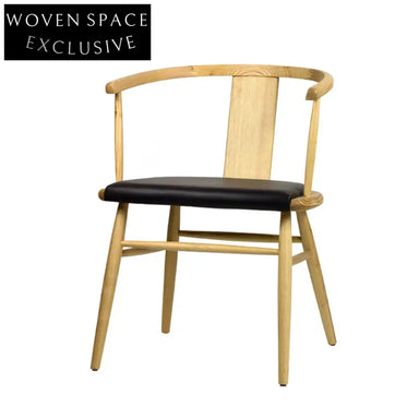 Elegant Ash Solidwood Windsor Dining Chair with New Chinese Style Design