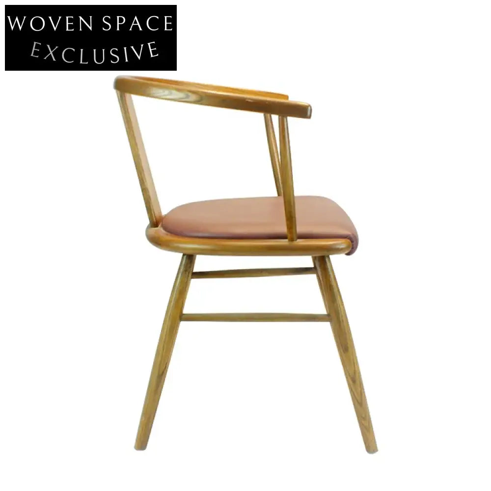 Elegant Ash Solidwood Windsor Dining Chair with New Chinese Style Design