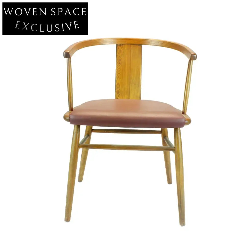 Elegant Ash Solidwood Windsor Dining Chair with New Chinese Style Design