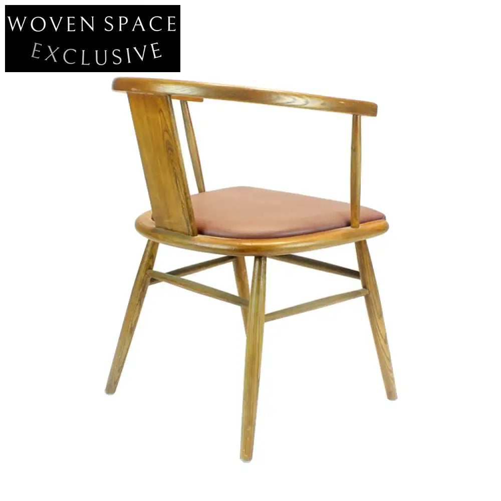Elegant Ash Solidwood Windsor Dining Chair with New Chinese Style Design