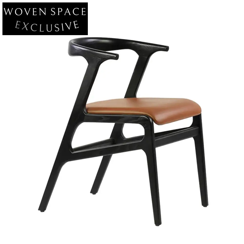 Elegant Ash Wood Fabric Dining Arm Chair for Modern Homes & Hotels