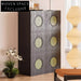Elegant Ash Wood Frame Square Combination Storage Cabinet for Living Room
