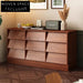 Elegant Ash Wood Sideboard, Modern French Style Storage Cabinet for Dining & Living Room