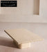 Elegant Italian Minimalist Beige Travertine Square Coffee Table for Luxury Living Room