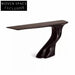 Elegant Black Fiberglass 7-Shape Designer Console Table for Hallway Entry