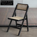 Elegant Black Foldable Wooden Rattan Dining Chair for Events, Home, Weddings