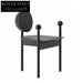 Elegant Black PU Leather Solid Wood Dining Chair for Modern Homes & Cafes