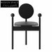 Elegant Black PU Leather Solid Wood Dining Chair for Modern Homes & Cafes