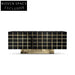 Elegant Black Sideboard Cabinet with Golden Metal Accents and Wood Frame