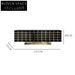 Elegant Black Sideboard Cabinet with Golden Metal Accents and Wood Frame