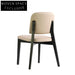Elegant Black Solid Wood Dining Chair with Fabric Cushion for Restaurants & Hotels