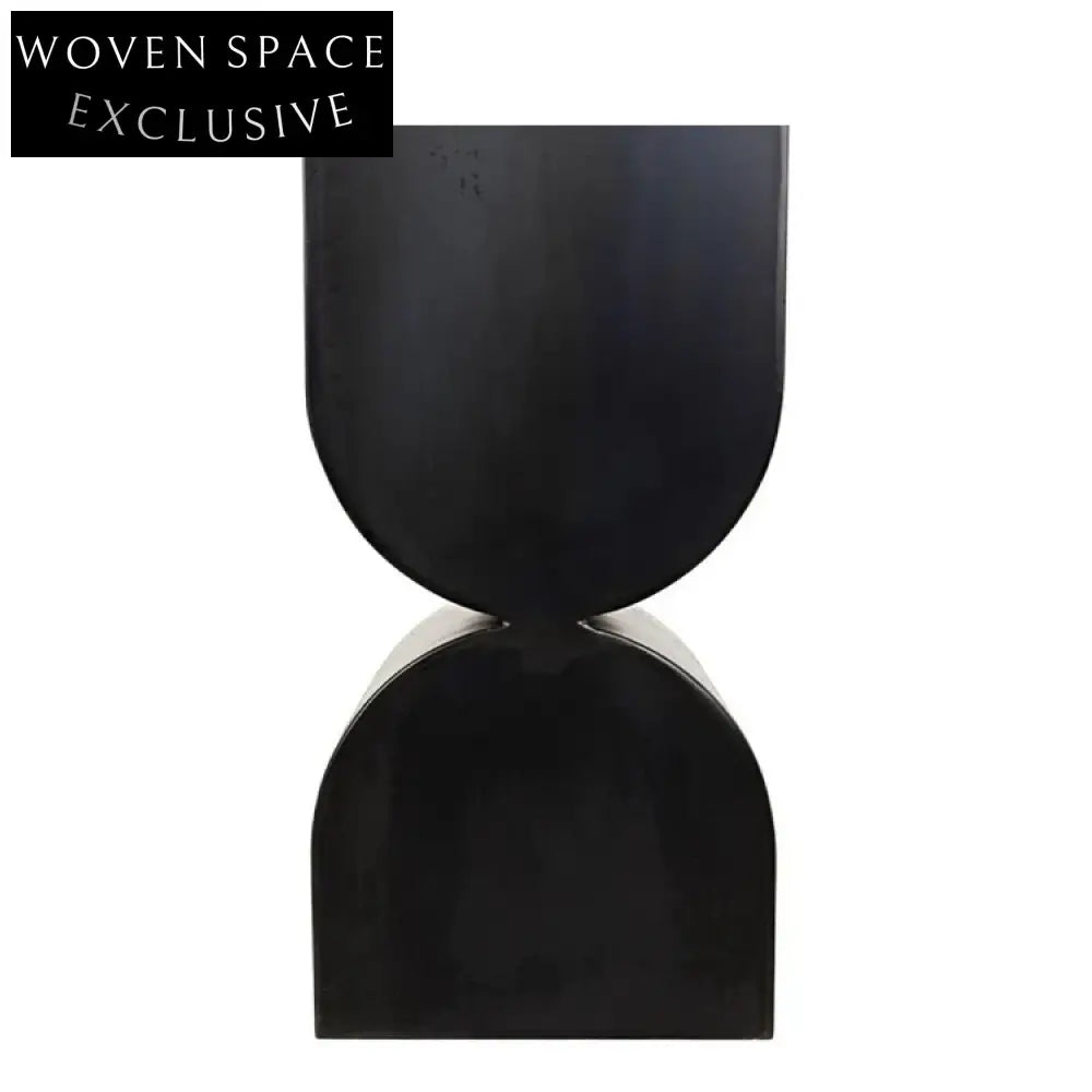 Elegant Black Solid Wood Italian Design Hallway Entry Console Table