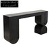 Elegant Black Solid Wood Italian Design Hallway Entry Console Table