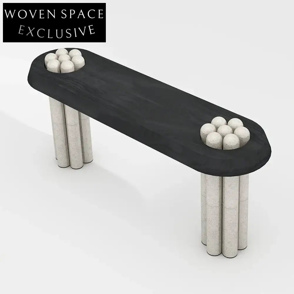 Elegant Black Wood Console Table for Modern Hallway and Living Room Entry