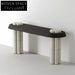 Elegant Black Wood Console Table for Modern Hallway and Living Room Entry
