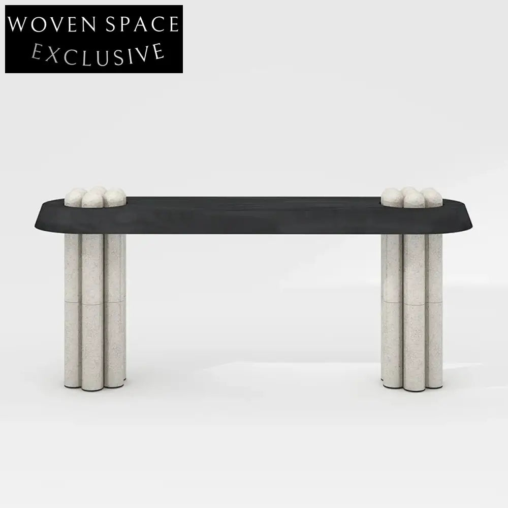 Elegant Black Wood Console Table for Modern Hallway and Living Room Entry