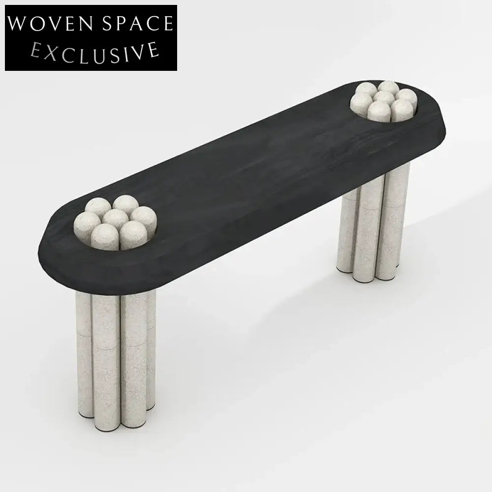 Elegant Black Wood Console Table for Modern Hallway and Living Room Entry