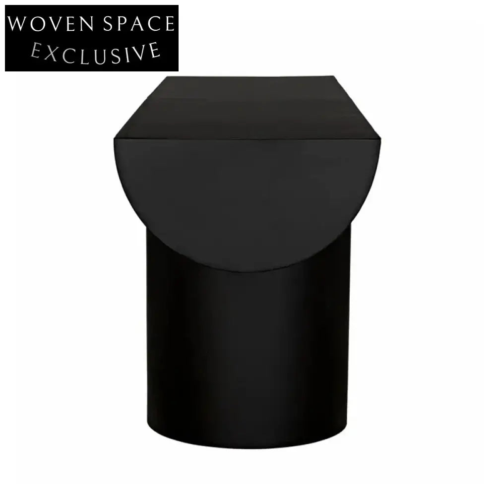 Elegant Black Wooden Japandi Console Table for Hallway, Living Room, Entryway