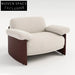 Elegant Boucle Upholstered Solid Wood Relaxing Lounge Armchair