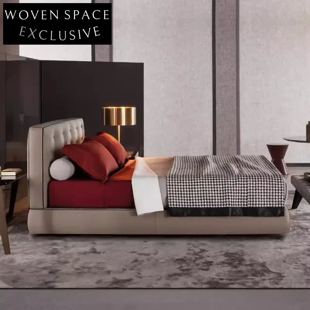 Elegant Boutique Solid Wood Upholstered Hotel Style Sofa Bed