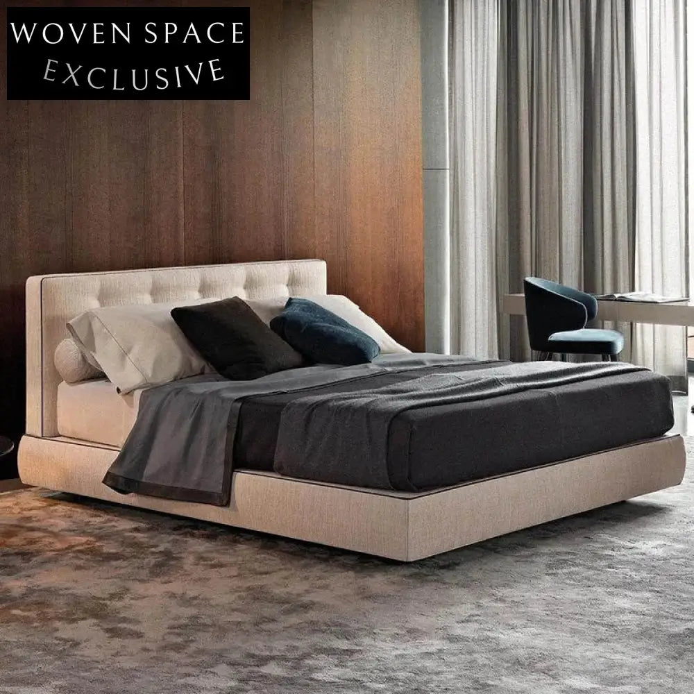 Elegant Boutique Solid Wood Upholstered Hotel Style Sofa Bed