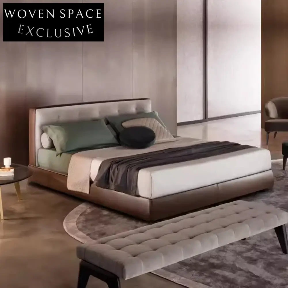 Elegant Boutique Solid Wood Upholstered Hotel Style Sofa Bed