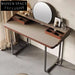 Elegant Bronze Wood Metal Leg Mirror Modern Vanity Table