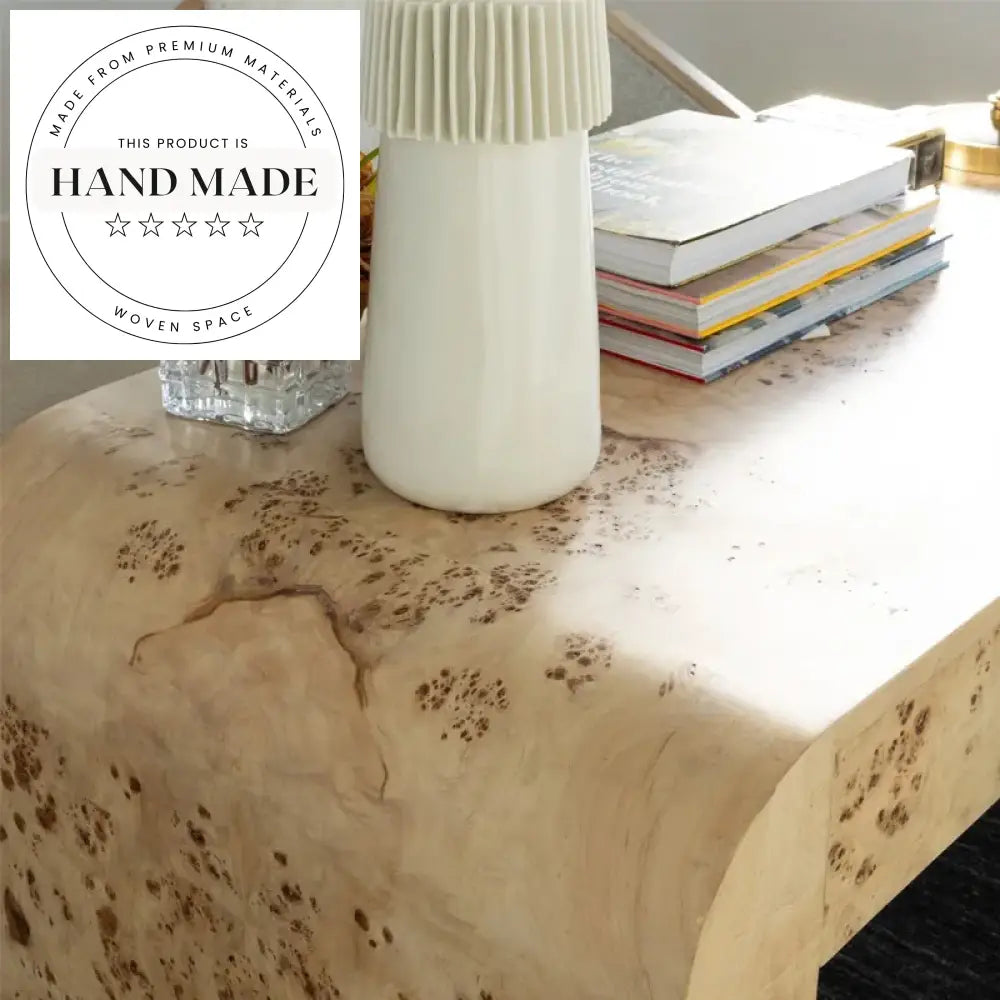 Elegant Burl Solid Wood Modern Nordic Executive Office Writing Desk