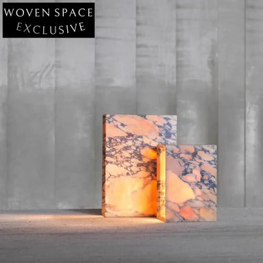 Elegant Calacatta Viola Marble Square Votive Candle Holder