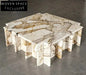 Tostone Elegant Carrara White Marble Rectangle Coffee Table for Living Room