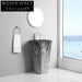 Elegant Ceramic Pedestal Sink, Freestanding Marble Design Bathroom Hand Wash Basin