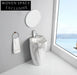 Elegant Ceramic Pedestal Sink, Freestanding Marble Design Bathroom Hand Wash Basin