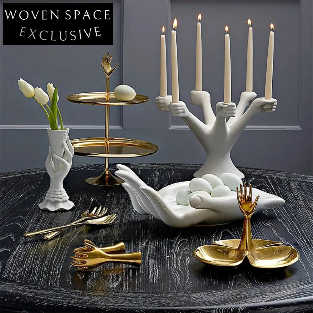 Elegant Ceramic Retro Home Decor Candlestick Holder for Weddings & Events