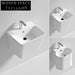 Elegant Ceramic Wall Mount Bathroom Sink, Modern Italian Design White Finish
