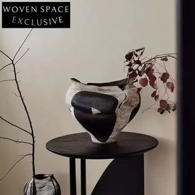 Elegant Chinese Ink Art Ceramic Vase Tabletop Decor Ornament