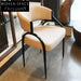 Elegant Chinese Style Fabric Armrest Dining Chair for Home & Hotel