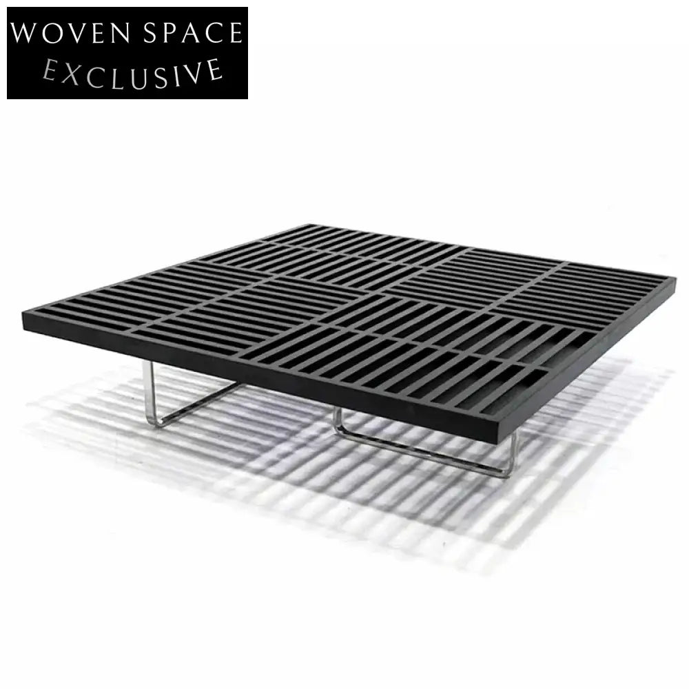 Elegant Chinese Style Solid Ash Wood Top Stainless Steel Living Room Coffee Table