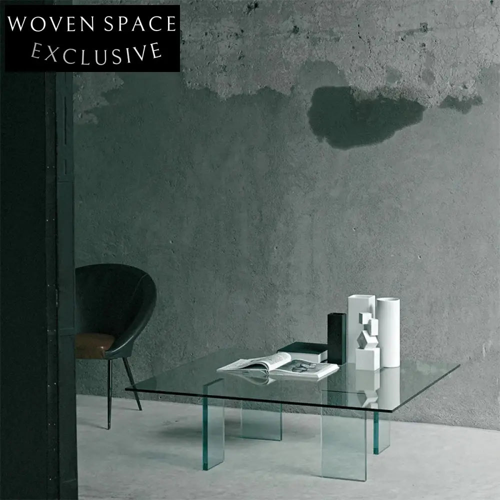 Elegant Clear Acrylic Square Modern Living Room Center Coffee Table