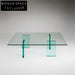 Elegant Clear Acrylic Square Modern Living Room Center Coffee Table