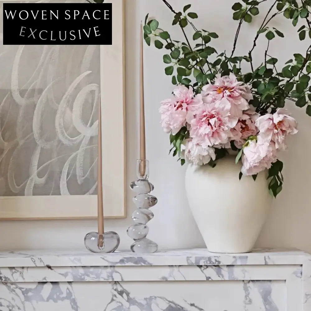 Elegant Clear Crystal Glass Candle Holder for Luxury Home Decor Ambiance