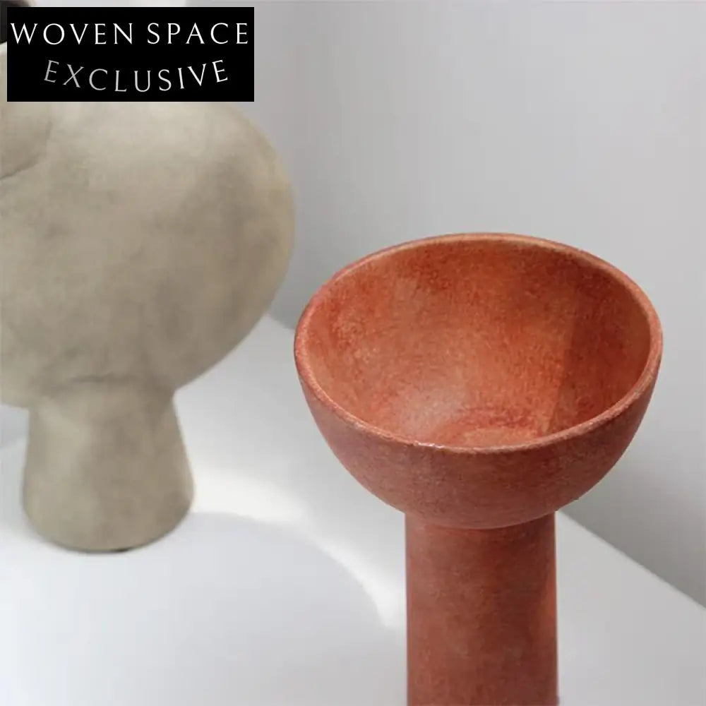 Elegant Contemporary Abstract Geometric Ceramic Flower Vase for Modern Home Decor