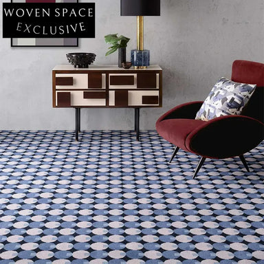 Elegant Cream Vintage Diamond Pattern Polyester Area Rug for Living Room