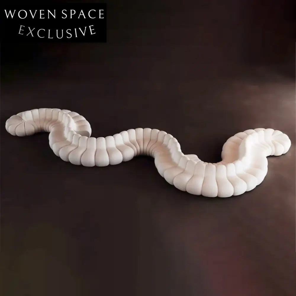 Elegant Curved Lamb Wool S-Shape Modular Sectional Sofa for Living Room