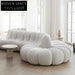 Elegant Curved Lamb Wool S-Shape Modular Sectional Sofa for Living Room