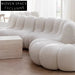 Elegant Curved Lamb Wool S-Shape Modular Sectional Sofa for Living Room
