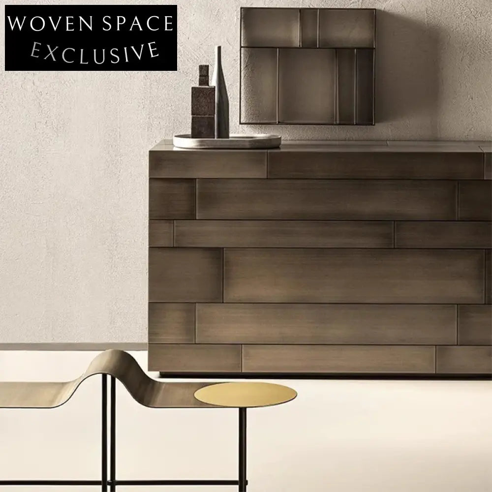 Elegant Curved Metal Iron Retro Accent Living Room Coffee Table