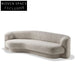 Elegant Curved Velvet 2-Seater Modular Low Arm Design Floor Sofa
