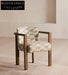 Modern Customizable Solid Wood & Fabric Dining Chair for Home & Restaurant